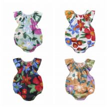 Sanlutoz Blumen Baby Bodysuit Sommer Baumwolle Baby Mädchen Kleidung ärmellose Baby Bodys süß