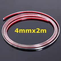 4mmx2m Auto Chrom-Styling Dekorations-Zierleiste Klebeband DIY Schutzfolie Glanzstreifen Auto-Stoßstangen-Zubehör