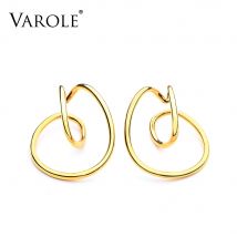 VAROLE Kurve Linie Ohr Manschette Clip Auf Ohrringe Für Frauen Gold Farbe Big Earcuff Ohrringe Ohne Piercing Schmuck