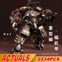 Kreative Ideen Heavy Bat Mech Bausteine Modell Justice Buster Transformation Roboter Ziegel Held Schlacht Rüstung Spielzeug Kinder Geschenke