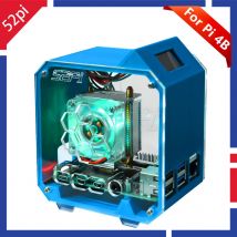 52Pi Raspberry Pi 4 Model B ICE Tower RGB Cooling Fan With 3D Printer Case 0.96 OLED Screen for Raspberry Pi 4 B / 3B / 3B+
