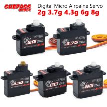 RC Flugzeug Digital Servo 2g 3,7g 4,3g 6g 8g Micro Kunststoff Getriebe Mini Servos für 1/24 RC Auto Flugzeuge Starrflügel Hubschrauber