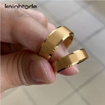 6mm 8mm Gold Farbe Wolfram karbid Verlobung ringe für Männer Frauen Eheringe abgeschrägte Kanten matti ert Finish Komfort Passform