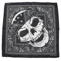 Skull Bandana Square Scarf 100% Cotton Square Handkerchief Hip Hop Sport Paisley Bicycle Head Scarf Woman Scarves For Neck