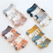 Lawadka 5 Paare/los Säuglingsbabysocken Herbst Frühlingssocken für Mädchen Baumwolle Neugeborenes Baby Socken Kleinkind Jungen Socken 0-3 Jahre alt