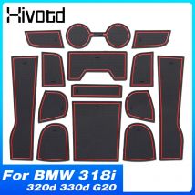 Hivotd Türschlitzmatte, Rillenmatte, Wasserbecher-Antirutschunterlage, Auto-Innenzubehörteile für BMW 318i 320d 330d G20 2023