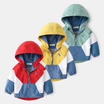 Frühling Kinder Jacken für Jungen Mit Kapuze Patchwork Kinder Jungen Oberbekleidung Windjacke Herbst Casual Kinder Mäntel Kleidung 2-6 Jahre