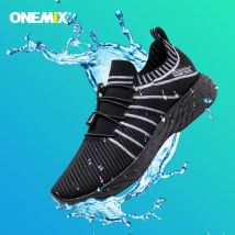 ONEMIX, zapatillas de correr impermeables para hombre, zapatillas ligeras transpirables para mujer, zapatillas de entrenamiento para caminar, zapatillas deportivas sin cordones para senderismo al aire
