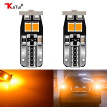 2x Canbus T10 Orange Led Car Light Canbus W5W t10 Led 168 194 3030SMD White Door Step License Plate Lights Bulbs Universal Cars