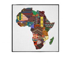 African Map DIY Diamond Painting,Full Drill, Mosaic Diamond Embroidery,Pictures with Rhinestones,African Art,Handmade Home Decor