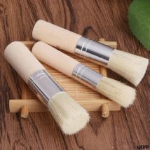 3Pcs Holz Schablone Borsten Pinsel Set Vorlage Runde Kopf Für Ölgemälde Aquarell Malerei Projekt DIY Kunst Handwerk Projekt