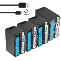 Batteria Probty 6800mAh/10800mAh NP-F980 NP-F970 NPF960 NPF970 con uscita di carica USB per Sony PLM-100 CCD-TRV35 MVC-FD91 MC1500C