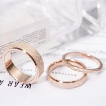 Rose Gold Farbe Matt Finger Ring für Frau Mann Hochzeit Schmuck 316L Edelstahl Top Qualität Nie Verblassen