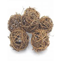 5-20cm Natural Colour Christmas Tree Decorative Rattan Ball Wedding  Vine Rattan Decor Easter Decoration Plant and Home Ornament