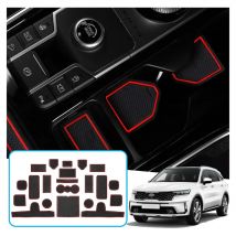 LFOTPP Auto Tür Rille Matte für Kia Sorento MQ4 2020-2024 Anti-Rutsch-Matte Gummi Tor Slot Pad Auto Innenraum Kia Sorento Zubehör