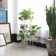 Supporto per piante in metallo a 4 livelli a 4 pezzi Supporto per vasi da fiori multipli per interni ed esterni Scaffale per piante Supporto per vasi da fiori Supporto per piante