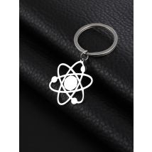 Unift the Bigbang Theory Keychain Men Women Stainless Steel Key Chain Science Physics Model Pendant Key Ring Astronomy Jewelry