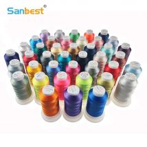 Sanbest Polyester-Stickgarn, hochfest, 120D/2 1000 m, für Brother Singer Janome Babylock Stickmaschine Tatting