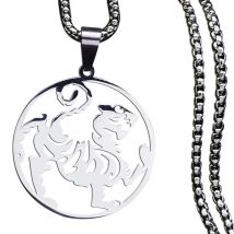 Stainless Steel Shotokan Karate Martial Arts Pendant Necklace for Women/Men Symbol Shotokan Statement Necklace Jewelry N4409S04