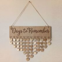Familie und Freunde Holz Geburtstag Erinnerung Kalender Geburtstag Tracker Wandbehang Plakette Board Zeichen DIY Home Dekoration Geschenke