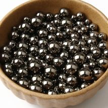 30-500 stücke 3 4 6 8 10 12mm Schwarz Metall CCB Runde Samen Spacer Acryl Perlen für Schmuck machen Liefert DIY Zubehör Großhandel