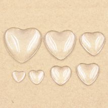 30mm 25mm 20mm 18mm 16mm 12mm 10mm Herz Flache Rückseite Transparent Klar Glas Cabochon Hohe Qualität DIY Schmuck Machen DIY Erkenntnisse