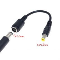 Cavo di collegamento per caricabatterie portatile per adattatore per notebook Asus Toshiba DC 7,4x5,0 mm femmina a 5,5x2,5 mm cavo convertitore adattatore di alimentazione
