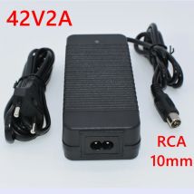 Caricabatterie 36V RCA 10mm spina connettore Lotus uscita 42V 2A bici elettrica Powerboard batteria