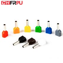 100PCS Doppeldrahtrohr TE0508 7508 0,5 ~ 6,0 mm2 Kaltpresse Kupferende Doppeldrahthülse Rohrförmige isolierte Rohrklemme