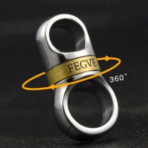 Real Titanium Keyring Spin Rotation For Key Ring Holder Stainless Steel Copper EDC Car Keychain Accessories Buckle Male Gift