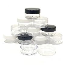 100Pcs Vuoto di Plastica Cosmetico di Trucco Jar Pot 2g/3g/5g/10g/20g Trasparente Ombretto Crema Balsamo per le labbra Contenitore di Scatola di Immagazzinaggio