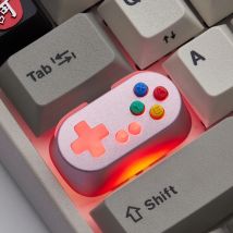 Holyoops Gamepad Controller Capslock Artisan Keycap CNC eloxiertem aluminium Kompatibel Kirsche MX schaltet weiß rosa cyan gelb