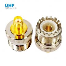Conector UHF a SMA SO239 PL259 UHF hembra a SMA hembra, adaptador Coaxial RF para antena de Radio de coche