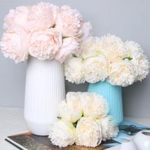 5Big Heads 11cm Diameter Rose Pink Peony Artificial Flowers Bouquet Fake Flower for Home Bride