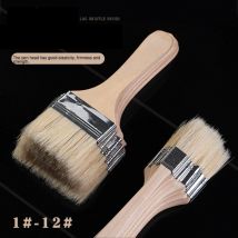 12 pezzi/set, pennello per pittura a olio per acquerello, pennello per pittura con setole di maiale, pennello per pulizia in legno facile da pulire, pennello per barbecue