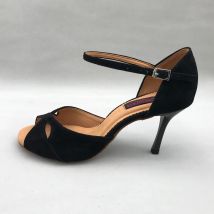 8,5 cm hohe ferse schwarz Latin Dance Schuhe Für frauen Salsa schuhe komfortable latin schuhe MS6226BSL niedrigen ferse verfügbar dropshipping