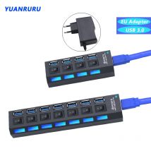 USB 3.0 Hub High Speed Hub 4/7 Ports Mehrere 3.0 Hub Schalter USB 3 Hub Verwenden Power Adapter USB Extender Für PC Laptop