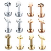 1 Stück Edelstahl Schlangenbisse Piercing Ohrring Mond Blitz Tragus Labret Pircing Medusa Conch Knorpel Helix Nariz Schmuck
