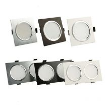 Dimmable LED down light COB Ac85-260V Square embedded LED ceiling light Living room bedroom grille light lighting