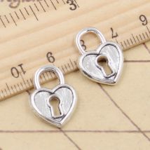 20 stücke Charms Herz Schloss 19x14mm Tibetischen Silber Farbe Anhänger Antiken Schmuck, Die DIY Handgemachten Handwerk