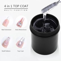 MSHARE 150ML Rhinestones Top Coat No Wipe Without Sticky Layer 3D Water Drop UV Gel Rhinestone Glue Multifunction In 1