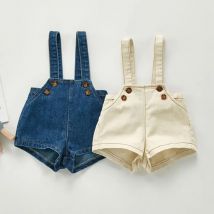 Bobotcunu Neugeborene Frühling Herbst neue Baby Overalls Jungen Mädchen Denim Overalls Kinder Overall Kinder Denim Shorts