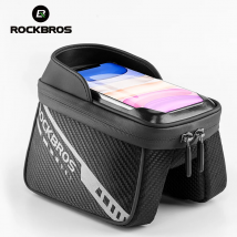 ROCKBROS Ciclismo Bici Top Tube Bolsa Sillin Bicicleta impermeable MTB Bicicleta Marco Frente Cabeza Pantalla Táctil Del Teléfono Celular Bolsa Pannier Accesorios De Bicicletas