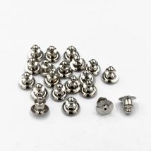 10/20/50 stücke Metall Pins Keepers Sicherheit Anti-verloren Zurück Locking Schließe Schmuck Ersatz Abzeichen claspa für DIY schmuck Machen