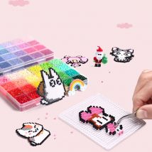 72 Farben 24 Farben 2,6 mm Perler Sicherungsperlen Eisenperlen Kit Hama Perlen 3D Puzzle DIY Spielzeug Kinder Kreatives handgemachtes Handwerk Spielzeug Geschenk