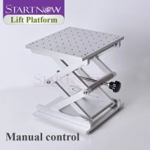 Startnow 200x200 Edelstahl-Hebetisch für Lasermarkiermaschine, manuelle Hebeplattform, höhenverstellbarer Hebeständer