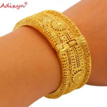 Adixyn Ehrenwerte 24k Gold Farbe Armreif & Armband Für Frauen Äthiopische Afrikanische Braut