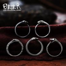 Beier 316L Edelstahl Tier Unique Cools Schlange Männer und Frauen Ring Mode hochwertiges Geschenk BR8-703