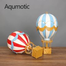 Aqumotic Über 35cm (1,15 ft) moderne Eisen Heißer Luft Ballon Wand Dekoration Zubehör Regenbogen Laterne 1pc Hängen Handwerk Hause