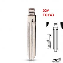 10 Stück # 02 TOY 43 Metall Uncut Blank keydiy xhorse Flip Remote Key Blade Für Toyota Corolla Crown Camry Highlander Corolla Vios